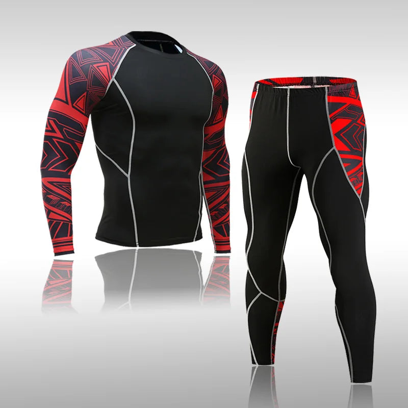 Combinaison de sport de compression pour homme