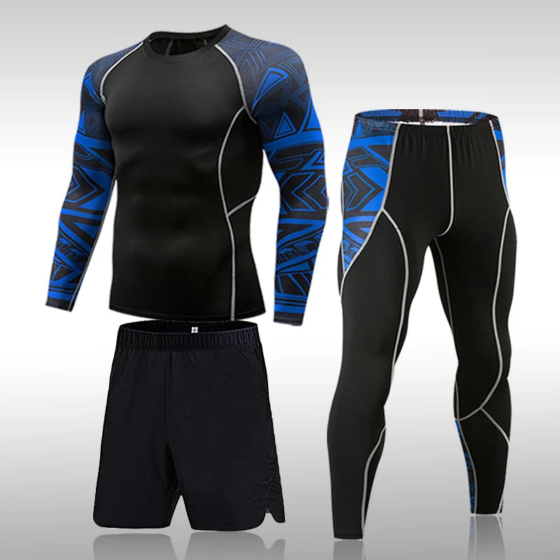 Combinaison de sport de compression pour homme