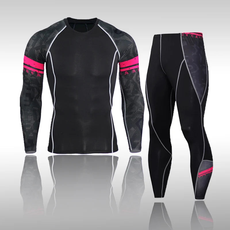 Combinaison de sport de compression pour homme