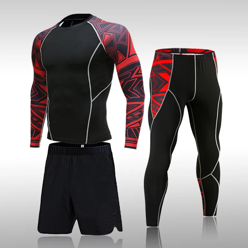 Combinaison de sport de compression pour homme