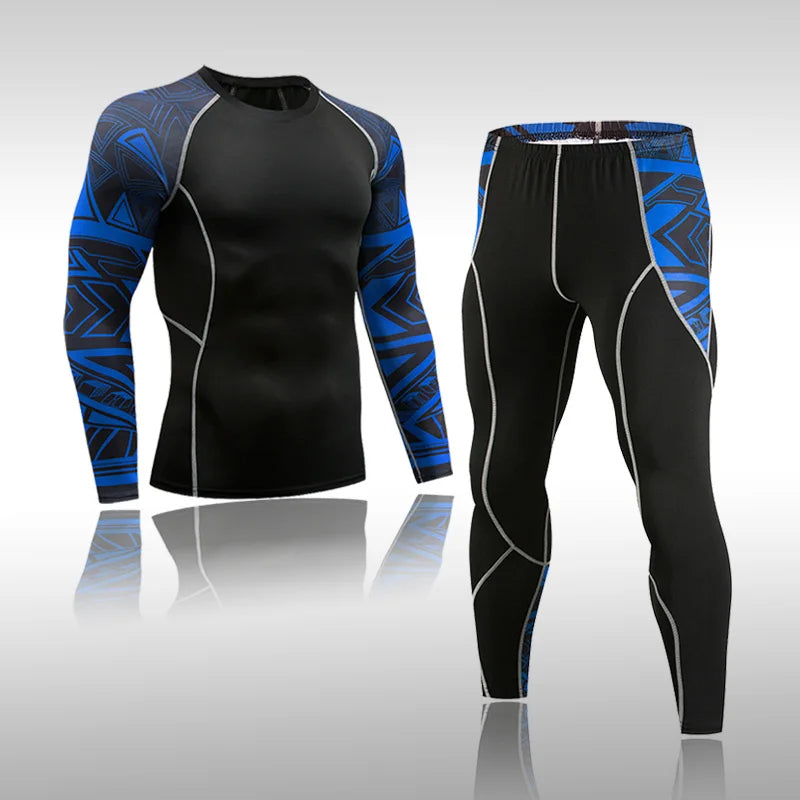 Combinaison de sport de compression pour homme